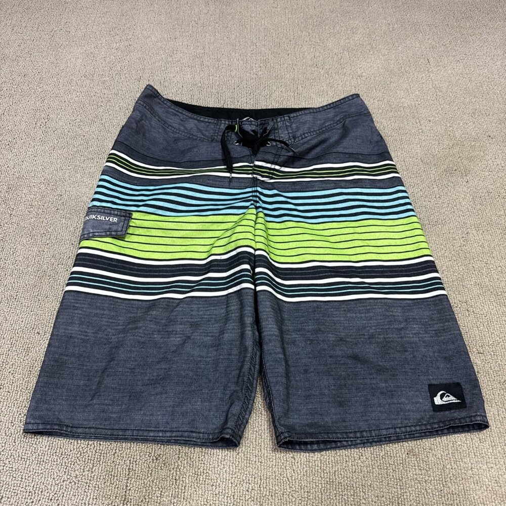Quiksilver Board Shorts Multicolored Striped Men’s Size 30